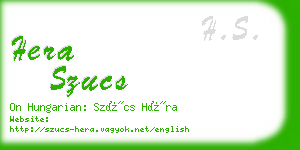 hera szucs business card